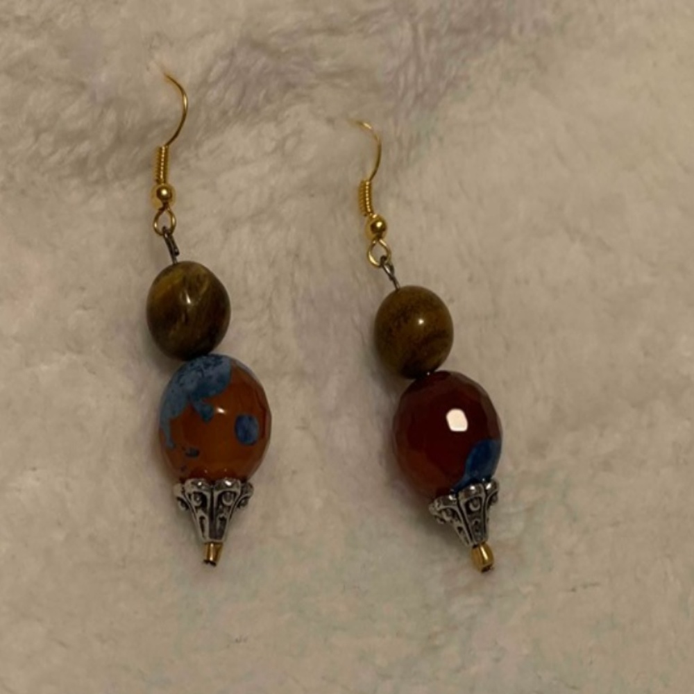 dangle, hook earring handmade original